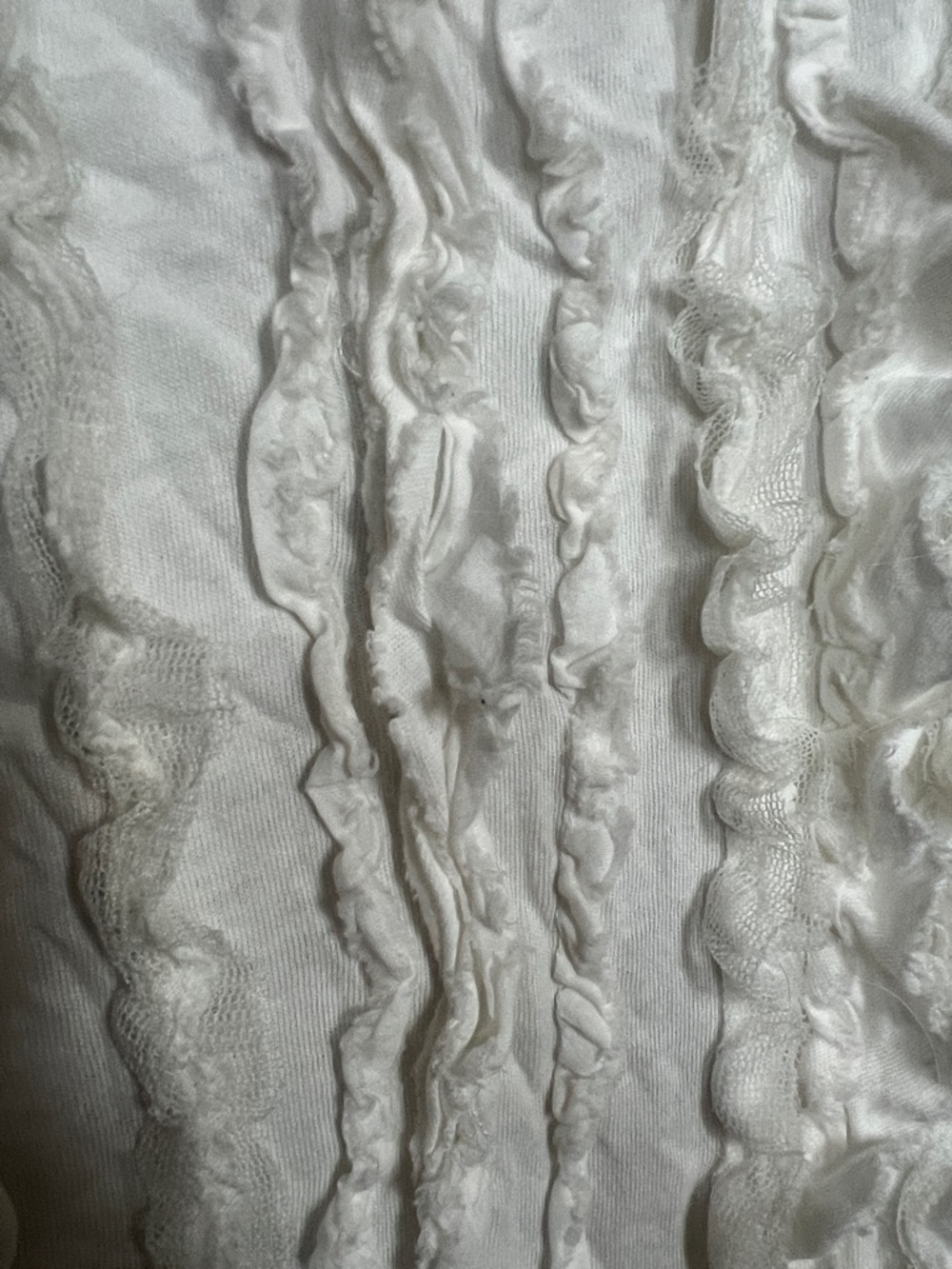 J. Crew Cream Ruffle-Front Tank - Picture 4 of 6